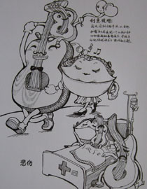 2012年北京服装学院创意速写优秀卷26