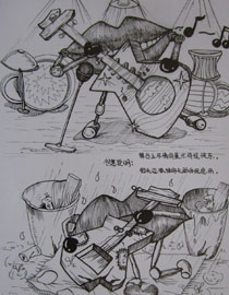 2012年北京服装学院创意速写优秀卷29