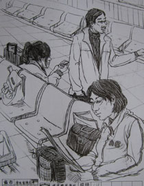 2012年北京服装学院创意速写中等卷21