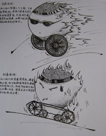 2012年北京服装学院创意速写中等卷37