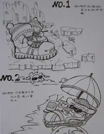 2012年北京服装学院创意速写中等卷26