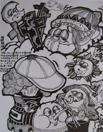 2012年北京服装学院创意速写中等卷27
