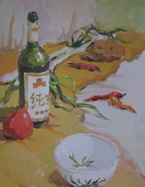 2012年北京服装学院色彩静物优秀卷34