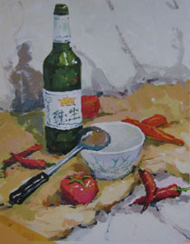 2012年北京服装学院色彩静物中等卷24