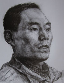 2012年北京服装学院素描人物头像优秀卷2