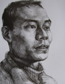 2012年北京服装学院素描人物头像优秀卷5