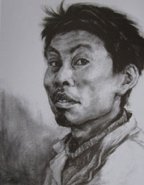 2012年北京服装学院素描人物头像优秀卷7