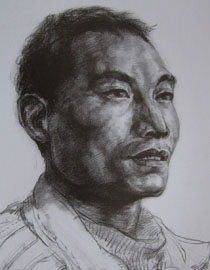 2012年北京服装学院素描人物头像优秀卷8