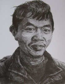 2012年北京服装学院素描人物头像优秀卷10