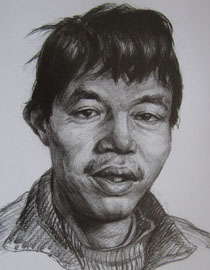 2012年北京服装学院素描人物头像优秀卷13