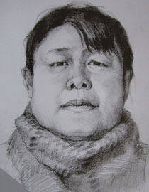 2012年北京服装学院素描人物头像优秀卷22
