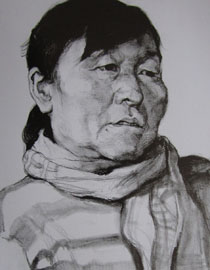2012年北京服装学院素描人物头像优秀卷27