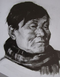 2012年北京服装学院素描人物头像优秀卷28