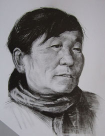 2012年北京服装学院素描人物头像优秀卷29