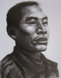 2012年北京服装学院素描人物头像优秀卷32