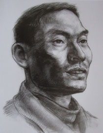 2012年北京服装学院素描人物头像优秀卷34