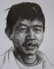2012年北京服装学院素描人物头像优秀卷35