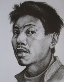 2012年北京服装学院素描人物头像优秀卷33