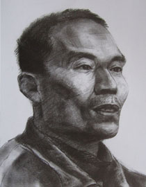 2012年北京服装学院素描人物头像优秀卷37