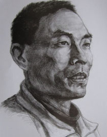 2012年北京服装学院素描人物头像优秀卷39