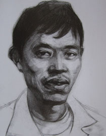 2012年北京服装学院素描人物头像优秀卷42