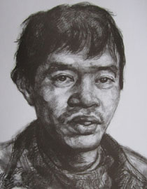 2012年北京服装学院素描人物头像优秀卷43