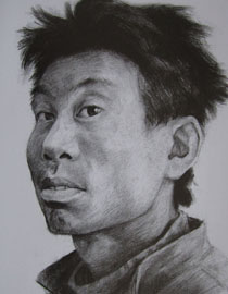 2012年北京服装学院素描人物头像优秀卷44