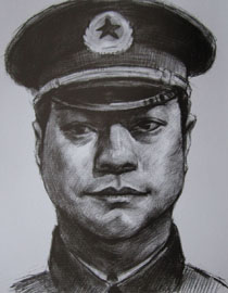 2012年北京服装学院素描人物头像中等卷7