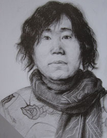 2012年北京服装学院素描人物头像中等卷16