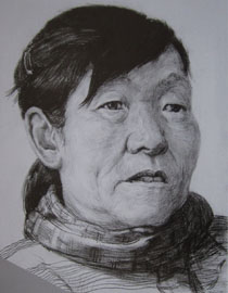 2012年北京服装学院素描人物头像中等卷17