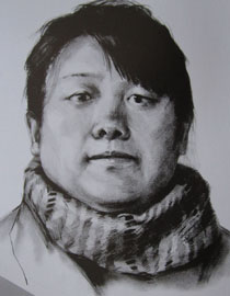 2012年北京服装学院素描人物头像中等卷19