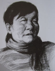 2012年北京服装学院素描人物头像中等卷18