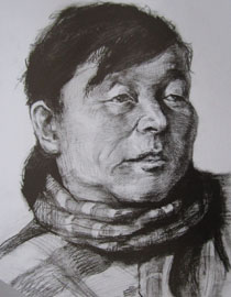 2012年北京服装学院素描人物头像中等卷43