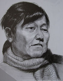 2012年北京服装学院素描人物头像中等卷44