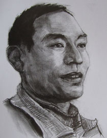 2012年北京服装学院素描人物头像优秀卷55