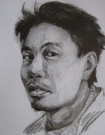 2012年北京服装学院素描人物头像优秀卷57