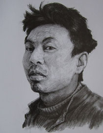 2012年北京服装学院素描人物头像优秀卷56
