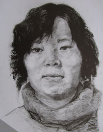2012年北京服装学院素描人物头像优秀卷59