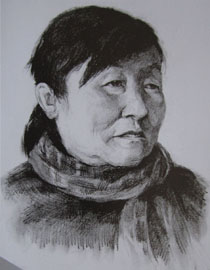 2012年北京服装学院素描人物头像优秀卷60