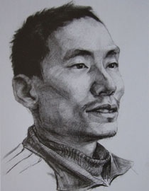 2012年北京服装学院素描人物头像中等卷4