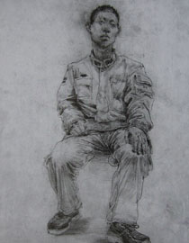 2012年鲁迅美术学院速写优秀试卷4