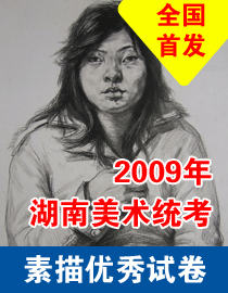 2009年湖南美术统考素描优秀试卷