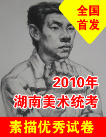 2010年湖南美术统考素描优秀试卷