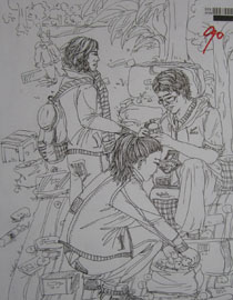 2013年四川美术学院速写优秀试卷（5）