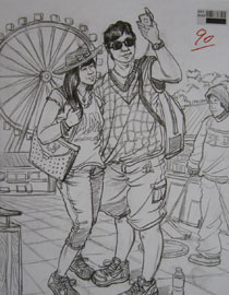 2013年四川美术学院速写优秀试卷（8）