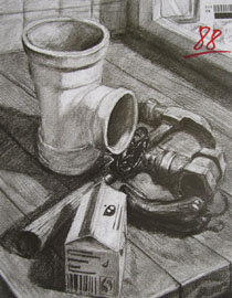 2013年四川美术学院设计素描优秀试卷（5）