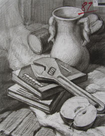 2013年四川美术学院设计素描优秀试卷（23）