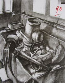 2013年四川美术学院设计素描优秀试卷（44）