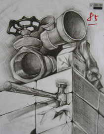 2013年四川美术学院设计素描优秀试卷（53）