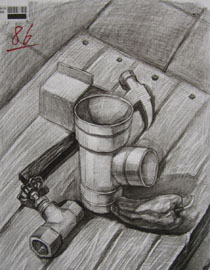 2013年四川美术学院设计素描优秀试卷（55）